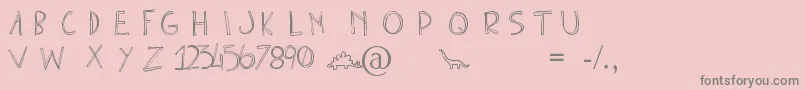 ClonoUno Font – Gray Fonts on Pink Background