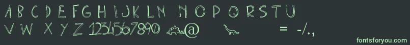 ClonoUno Font – Green Fonts on Black Background