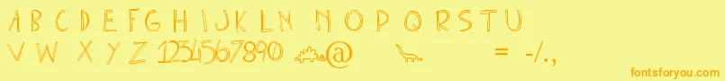 ClonoUno Font – Orange Fonts on Yellow Background