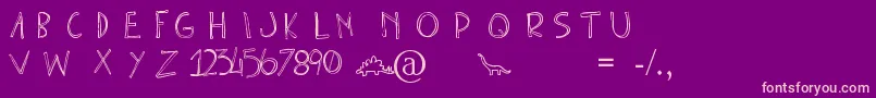 ClonoUno Font – Pink Fonts on Purple Background