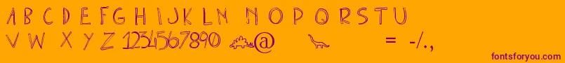 ClonoUno Font – Purple Fonts on Orange Background