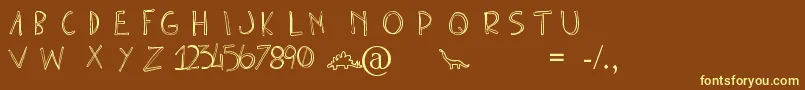 ClonoUno Font – Yellow Fonts on Brown Background