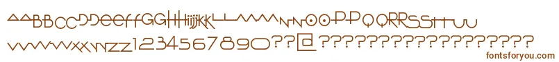 フォントO10Type – 白い背景に茶色のフォント