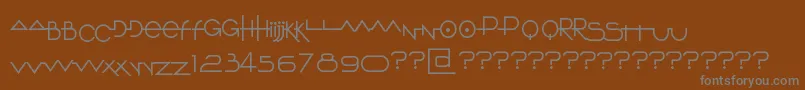 フォントO10Type – 茶色の背景に灰色の文字