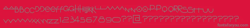 O10Type Font – Gray Fonts on Red Background
