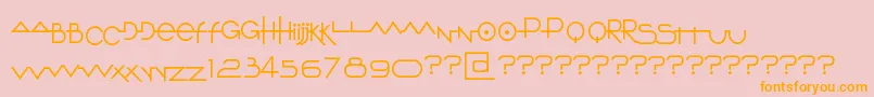 O10Type Font – Orange Fonts on Pink Background