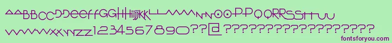 O10Type Font – Purple Fonts on Green Background