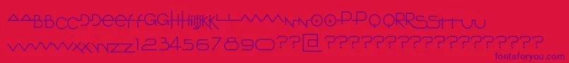 O10Type Font – Purple Fonts on Red Background