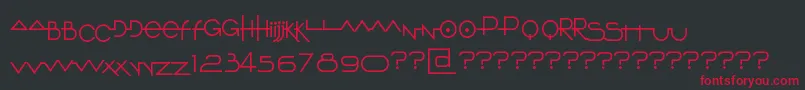 O10Type Font – Red Fonts on Black Background