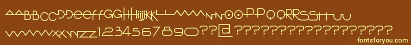 Шрифт O10Type – жёлтые шрифты на коричневом фоне