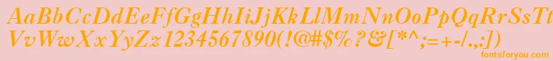 Caslon3LtItalic Font – Orange Fonts on Pink Background