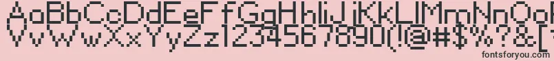 fuente DavidSans – Fuentes Negras Sobre Fondo Rosa