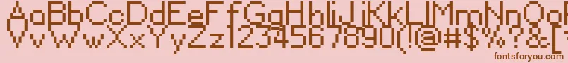 DavidSans-Schriftart – Braune Schriften auf rosa Hintergrund