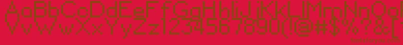 Police DavidSans – polices brunes sur fond rouge
