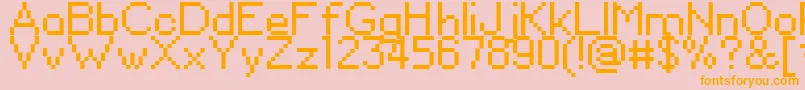 Fonte DavidSans – fontes laranjas em um fundo rosa