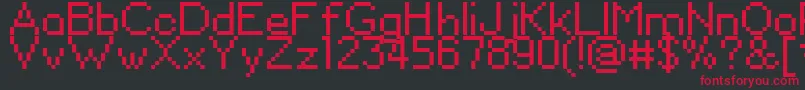DavidSans Font – Red Fonts on Black Background