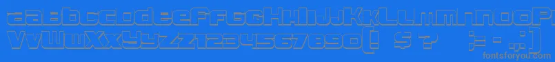 Leprosy3D Font – Gray Fonts on Blue Background