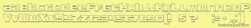 Leprosy3D Font – Gray Fonts on Yellow Background