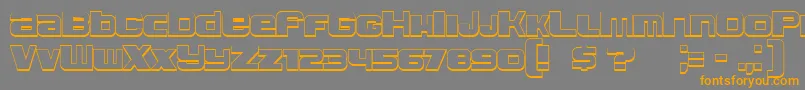 Leprosy3D Font – Orange Fonts on Gray Background