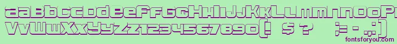 Leprosy3D Font – Purple Fonts on Green Background