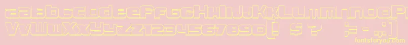 Leprosy3D Font – Yellow Fonts on Pink Background