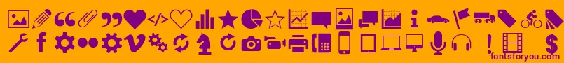 SosaRegular Font – Purple Fonts on Orange Background