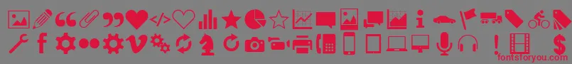 SosaRegular Font – Red Fonts on Gray Background