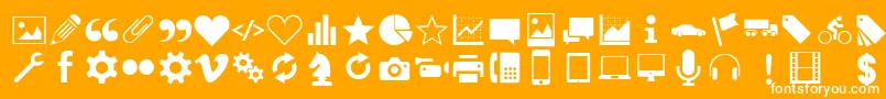 SosaRegular Font – White Fonts on Orange Background