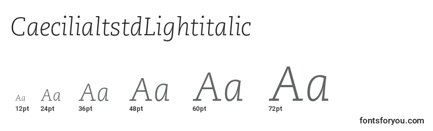 CaecilialtstdLightitalic Font Sizes