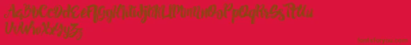 PancakesyrupTextured Font – Brown Fonts on Red Background