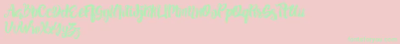 PancakesyrupTextured Font – Green Fonts on Pink Background