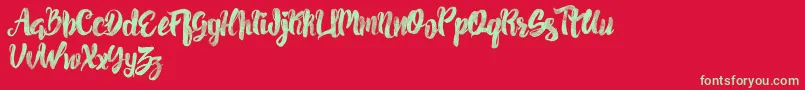 PancakesyrupTextured Font – Green Fonts on Red Background