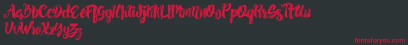 PancakesyrupTextured Font – Red Fonts on Black Background