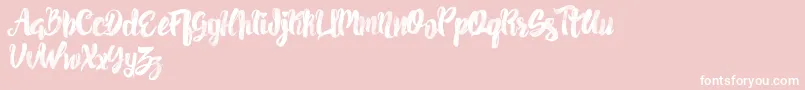 PancakesyrupTextured Font – White Fonts on Pink Background