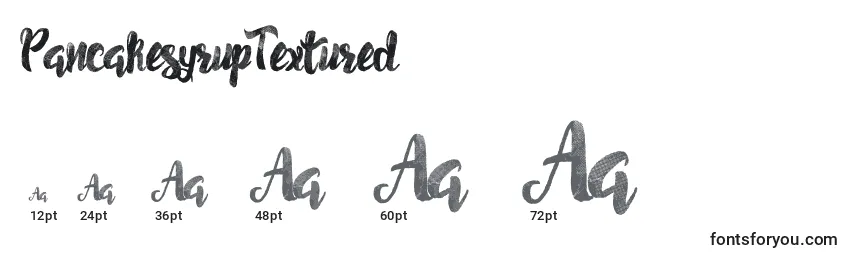 PancakesyrupTextured Font Sizes