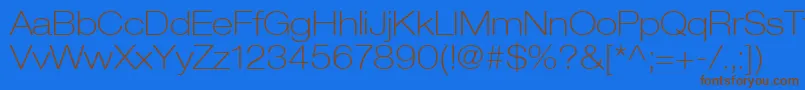 ContextRepriseThinexpSsiNormal Font – Brown Fonts on Blue Background