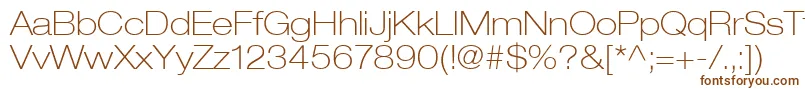 Шрифт ContextRepriseThinexpSsiNormal – коричневые шрифты на белом фоне