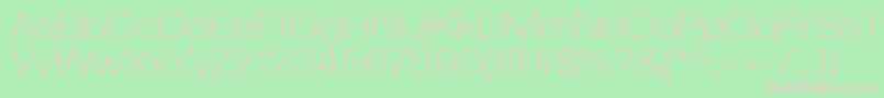 ContextRepriseThinexpSsiNormal Font – Pink Fonts on Green Background