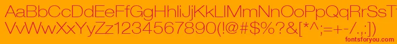 ContextRepriseThinexpSsiNormal Font – Red Fonts on Orange Background