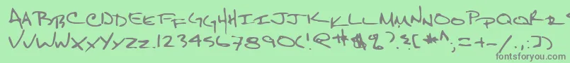 Lehn159-Schriftart – Graue Schriften auf grünem Hintergrund