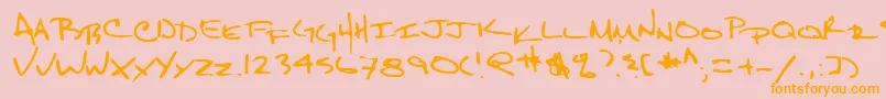 Lehn159 Font – Orange Fonts on Pink Background