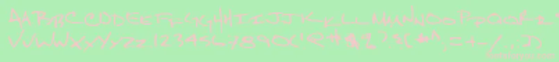 Lehn159 Font – Pink Fonts on Green Background