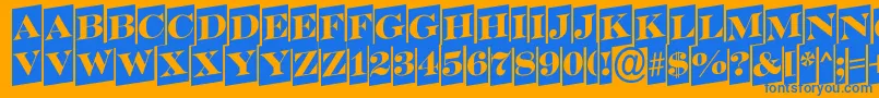 More about SerifertitulcmupRegular Font SerifertitulcmupRegular Font – Blue Fonts on Orange Background