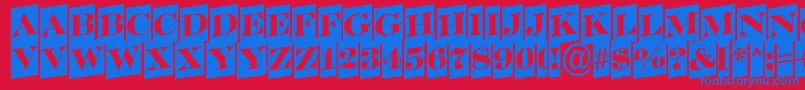 SerifertitulcmupRegular Font – Blue Fonts on Red Background