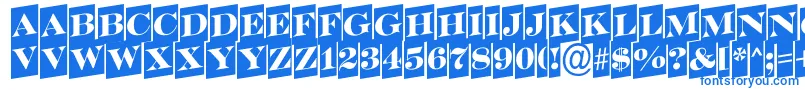 Шрифт SerifertitulcmupRegular – синие шрифты на белом фоне
