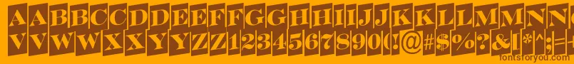 SerifertitulcmupRegular Font – Brown Fonts on Orange Background