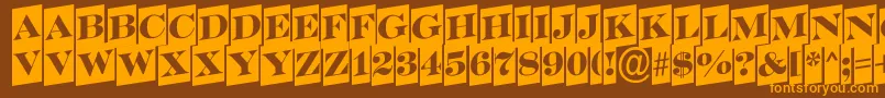 SerifertitulcmupRegular Font – Orange Fonts on Brown Background