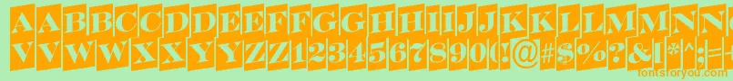 En savoir plus sur la police SerifertitulcmupRegular Police SerifertitulcmupRegular – polices orange sur fond vert