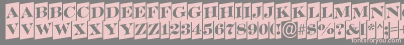 SerifertitulcmupRegular-fontti – vaaleanpunaiset fontit harmaalla taustalla