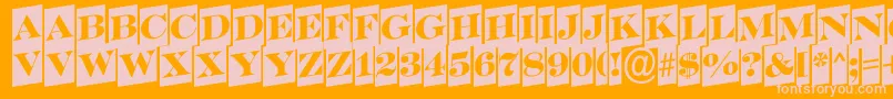 SerifertitulcmupRegular Font – Pink Fonts on Orange Background